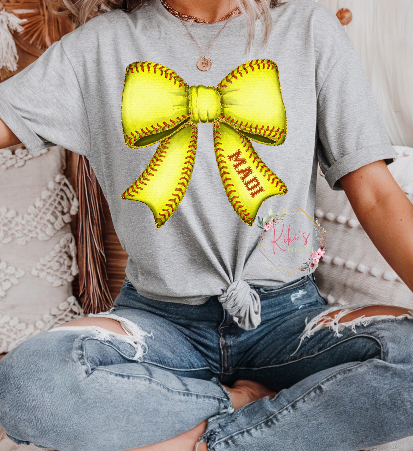 Softball Coquette Bow