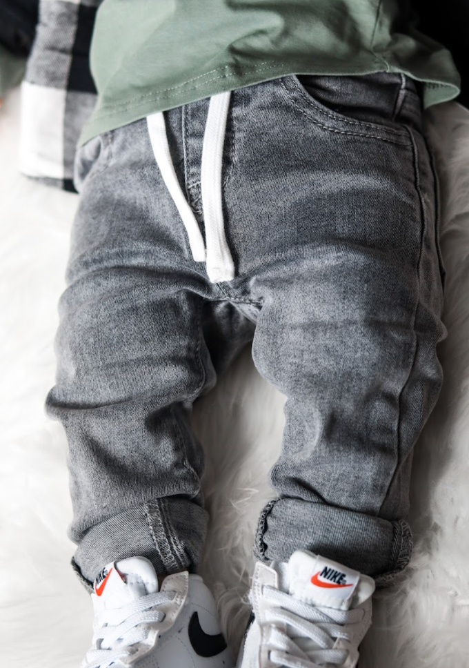 Little Bipsy - Grey Wash Denim: 3-4T
