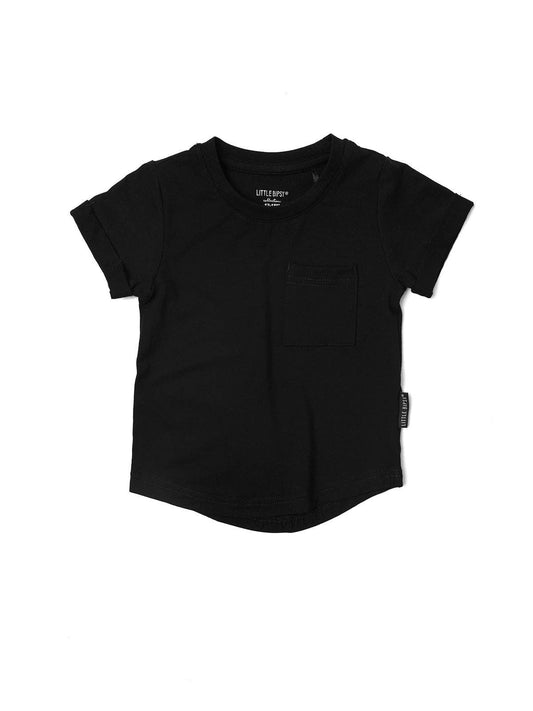 Little Bipsy - Bamboo Pocket Tee - Black: 4-5T