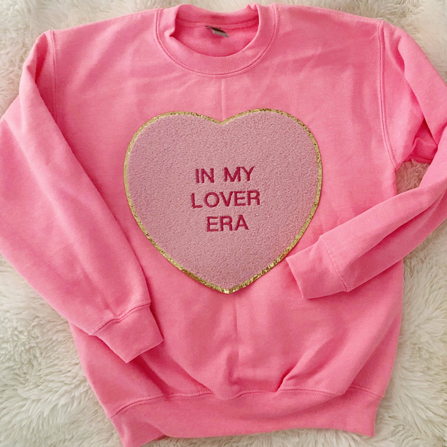 XOXO Chenille Glitter Patch Sweatshirt