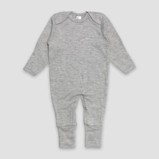 Melange Blank Baby Romper: Denim Heather / Newborn