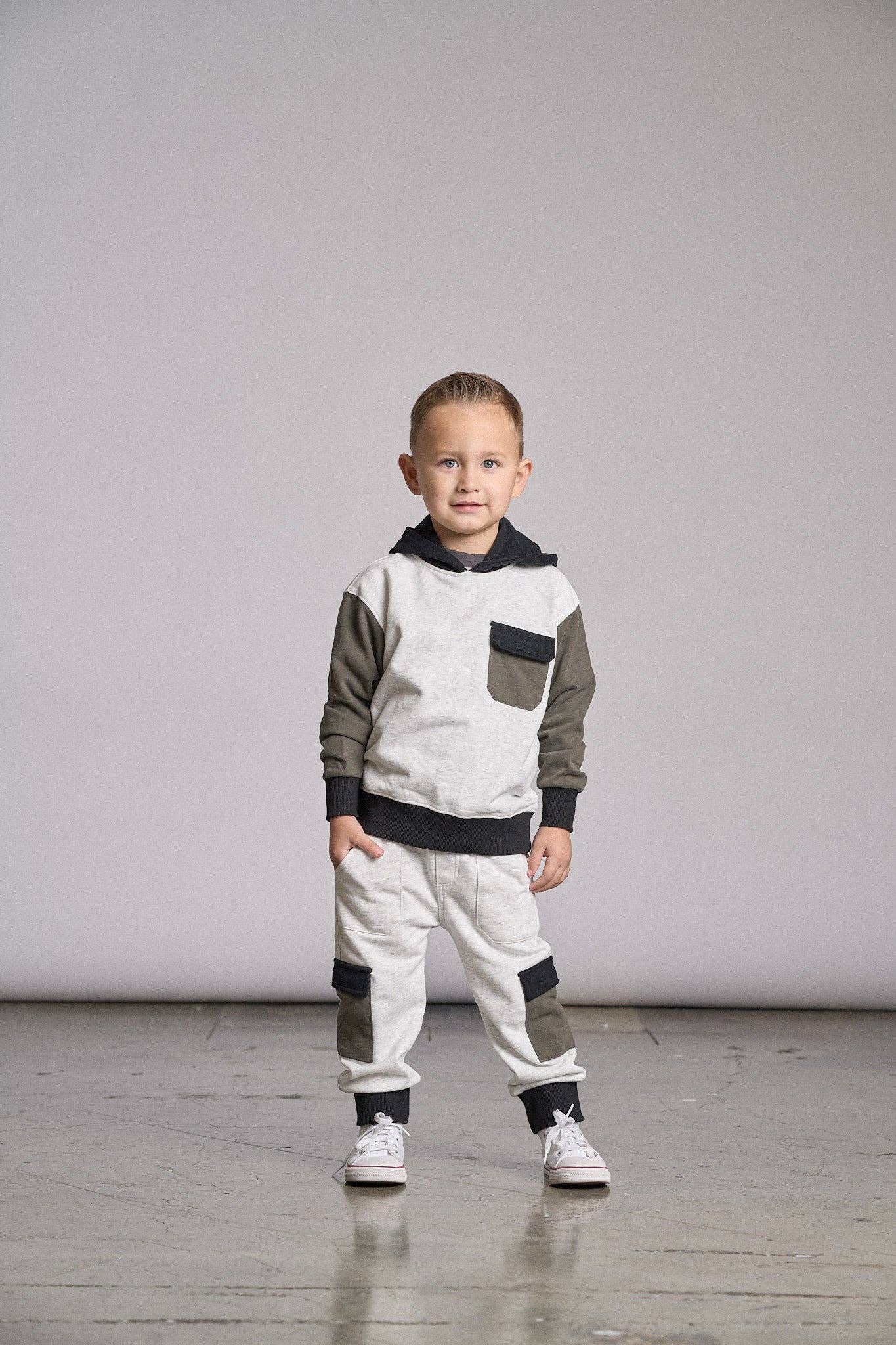 Little Bipsy - Color Block Hoodie: 3-4T