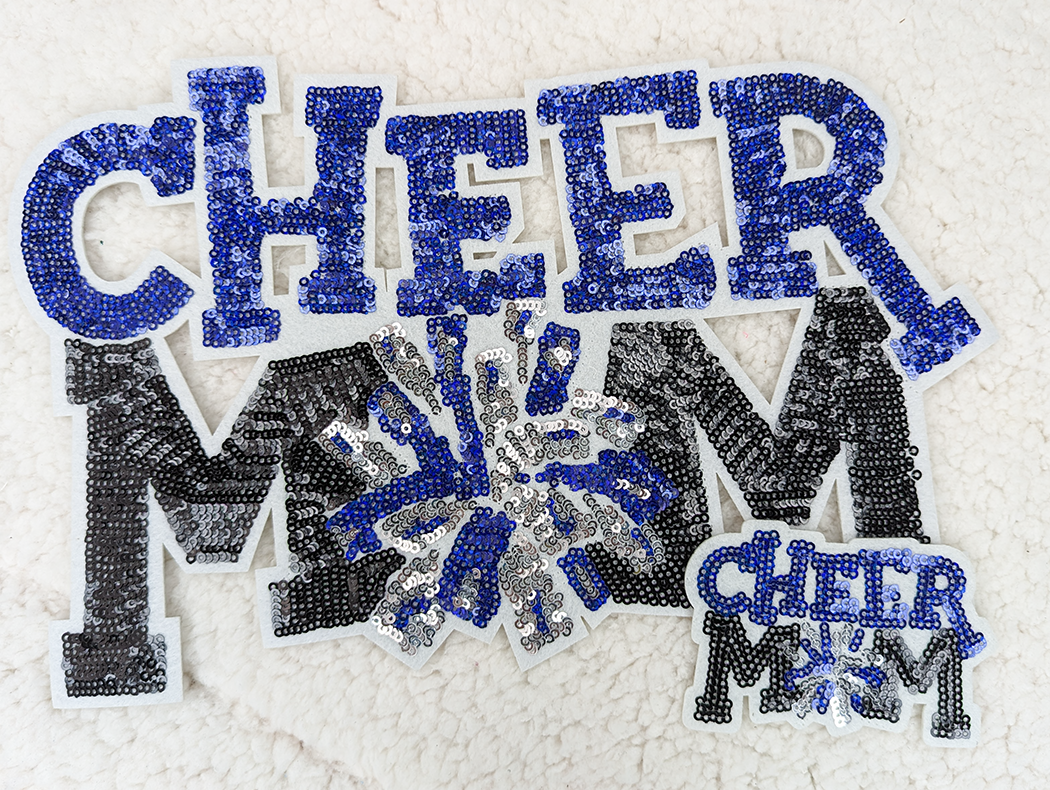 ROYAL Sequin Cheer Mom Patch