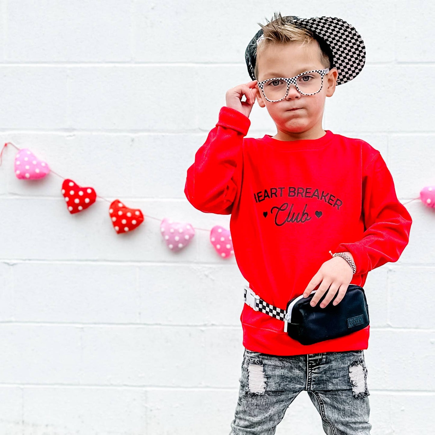 Heart Breaker Club Sweatshirt: Red