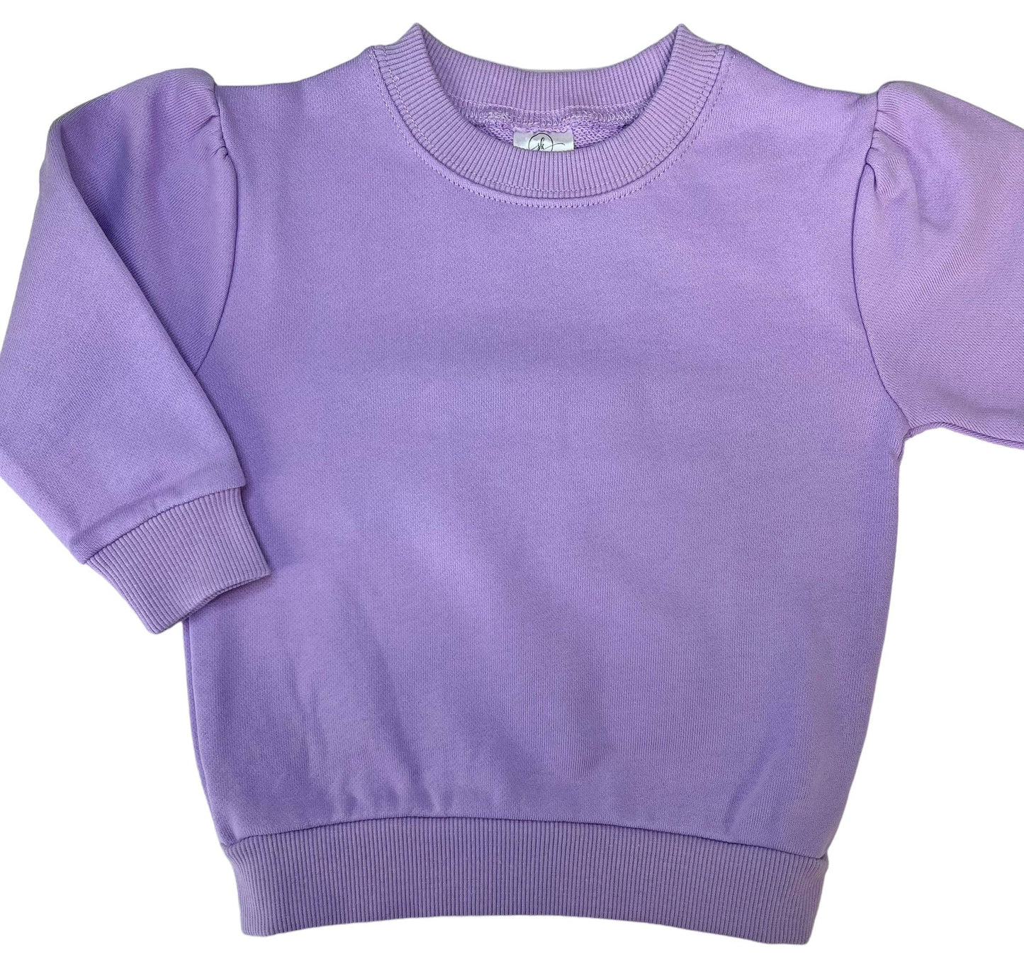SK Blanks - Sweatshirt: Lavender Puff Sleeve / 18m