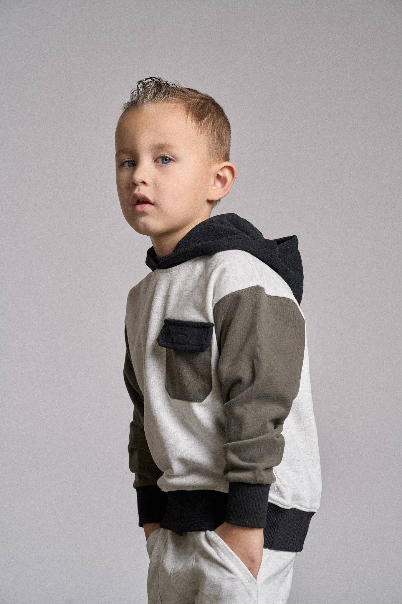 Little Bipsy - Color Block Hoodie: 3-4T