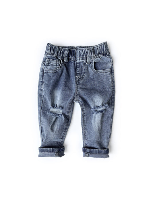 Little Bipsy - Relaxed Fit Distressed Denim: 4-5T