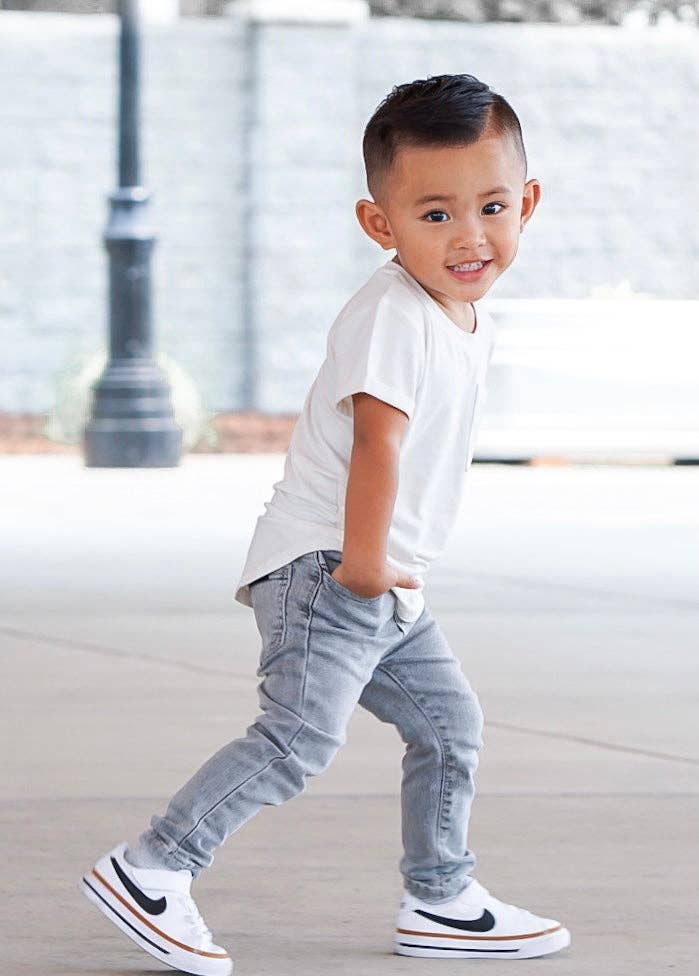 Little Bipsy - Grey Wash Denim: 3-4T