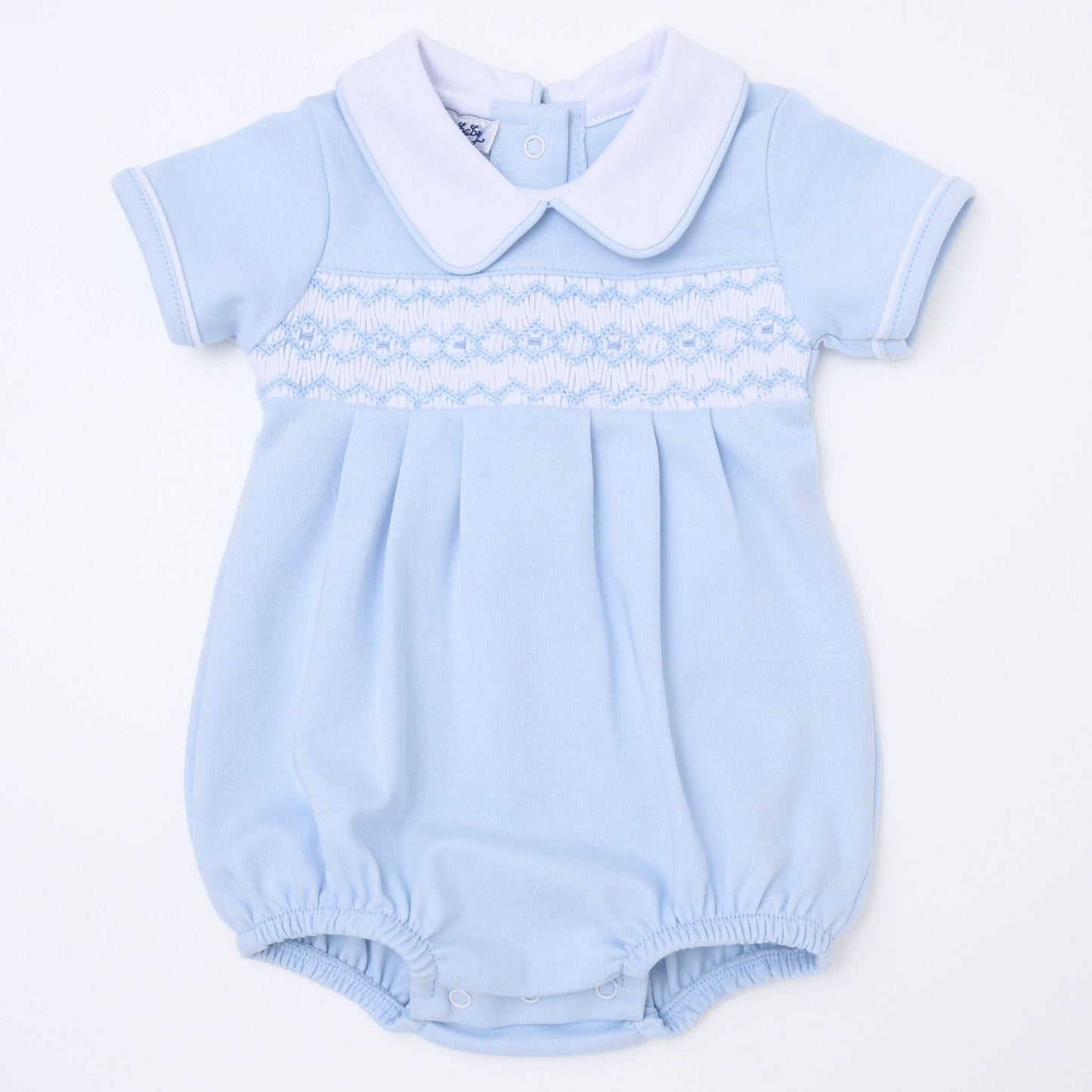 Magnolia Baby - Hudson Smocked Bubble - Light Blue: 2T