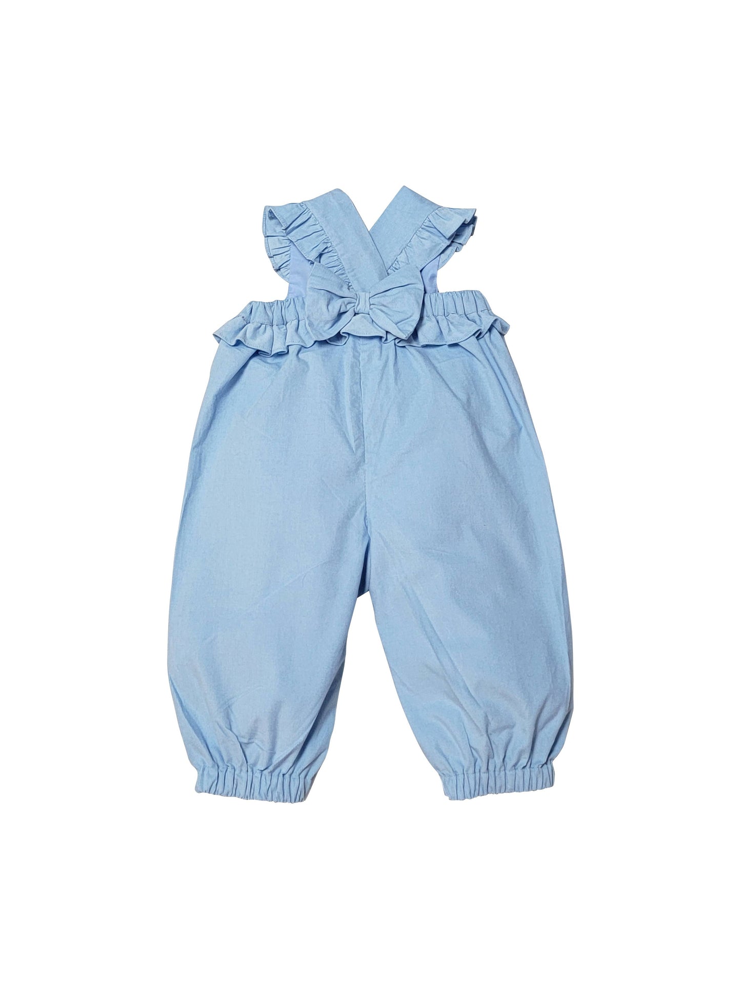 Marco and Lizzy - Girl's Blue Corduroy Romper: 12M