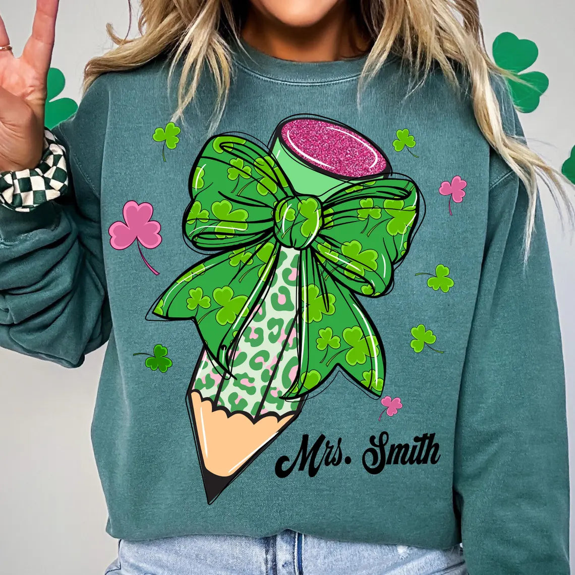 Clover Pencil with Bow