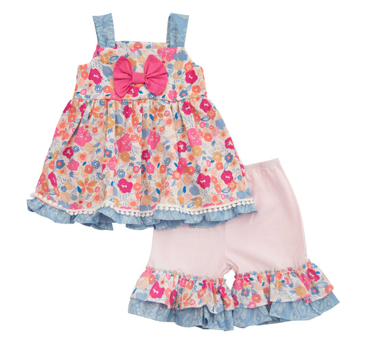 Bandera Blossom Baby Swing Dress Set: 12M