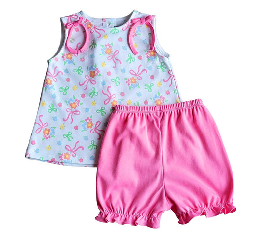 Lazos y Flores Bebé niña Popover Algodón Pima