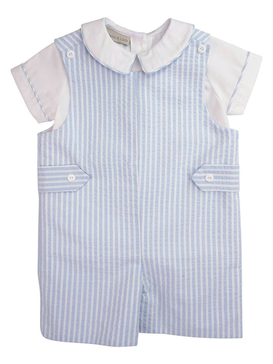 Conjunto peto bebé niño Rayas Azules