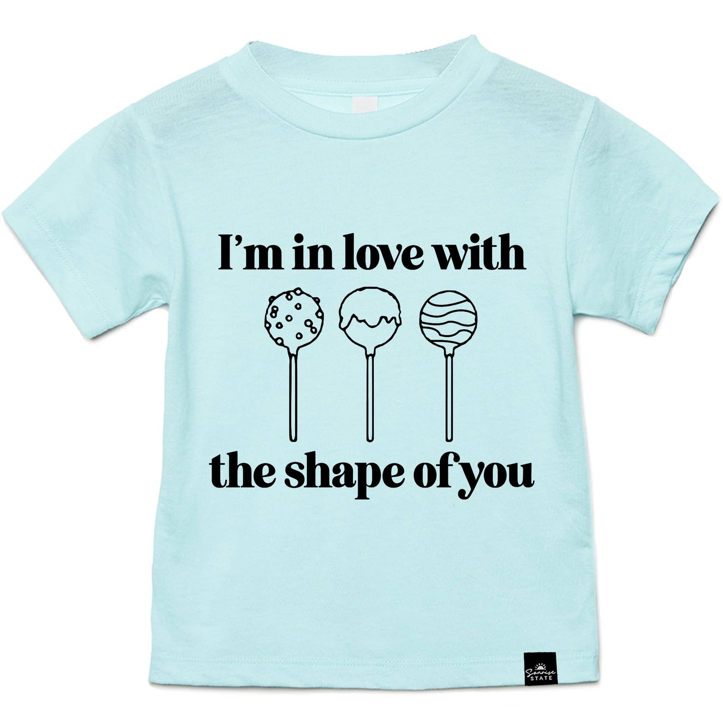 Sonrise State - In Love with the Shape of You Cake Pops Boy's T-Shirt: 5T / AQUA