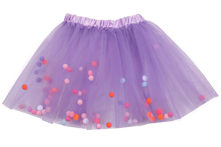 Sparkle Sisters by Couture Clips - Lavender Pom Pom Tutu: 2-6 year